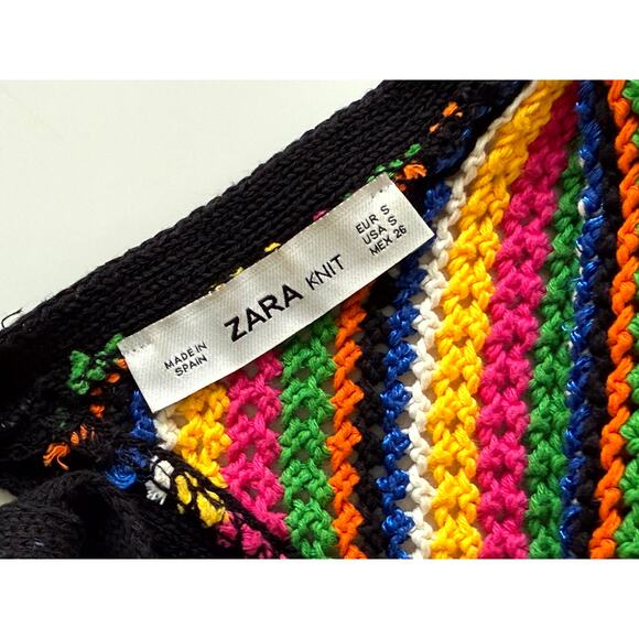 Zara black flip/flounce skirt S - Picture 4 of 8